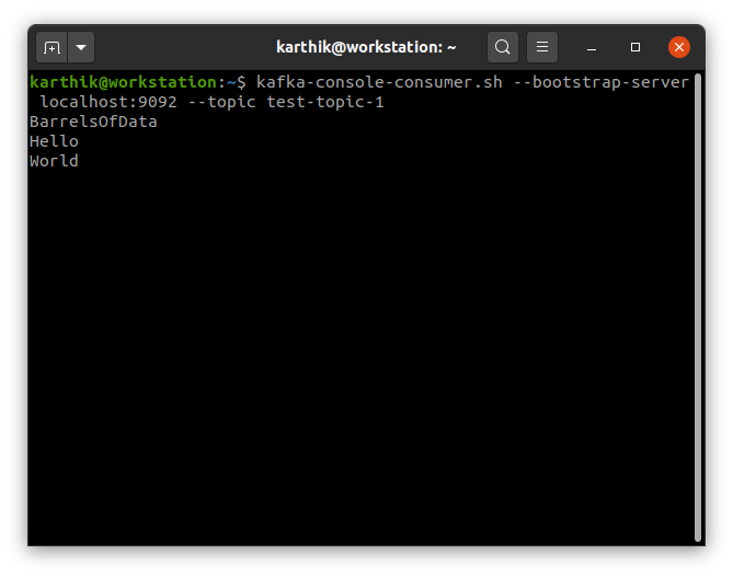 Kafka console consumer Kafka console consumer